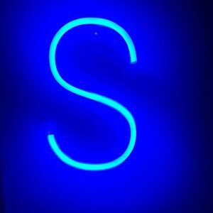 Letter "S" light up wall Art